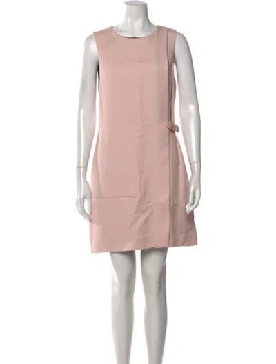 Pre-owned Ted Baker Scoop Neck Mini Dress In Pink