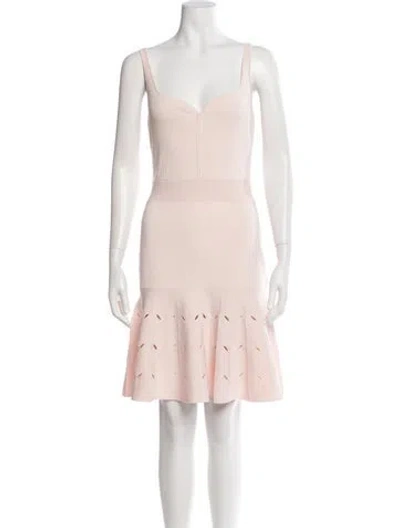 Pre-owned Ted Baker Scoop Neck Mini Dress In Pink
