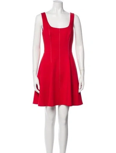Pre-owned Ted Baker Scoop Neck Mini Dress In Red