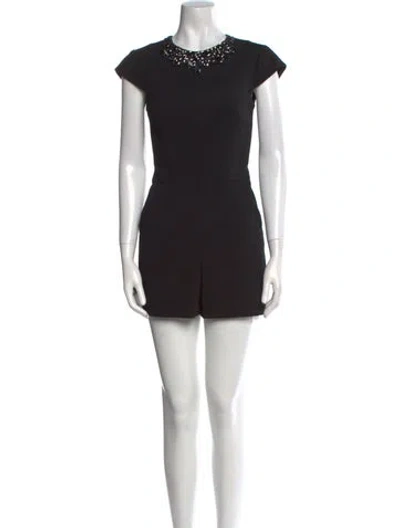 Pre-owned Ted Baker Scoop Neck Romper In Black