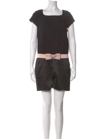 Pre-owned Ted Baker Scoop Neck Romper In Multi