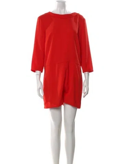 Pre-owned Ted Baker Scoop Neck Romper In Orange