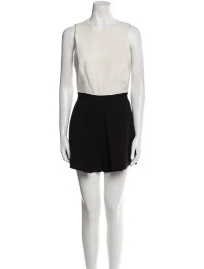 Pre-owned Ted Baker Scoop Neck Romper In White