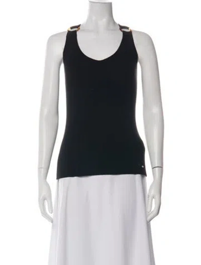 Pre-owned Ted Baker Scoop Neck Sweater In Black