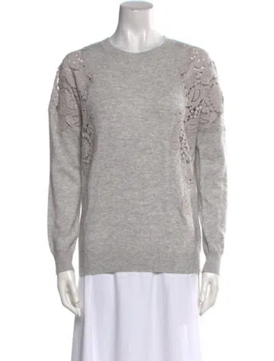Pre-owned Ted Baker Scoop Neck Sweater In Gray