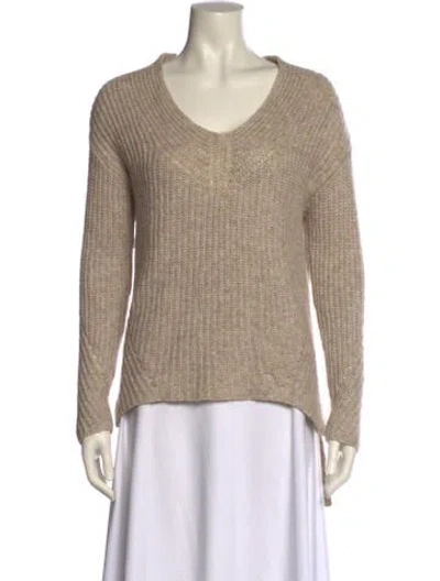 Pre-owned Ted Baker Scoop Neck Sweater In Neutral