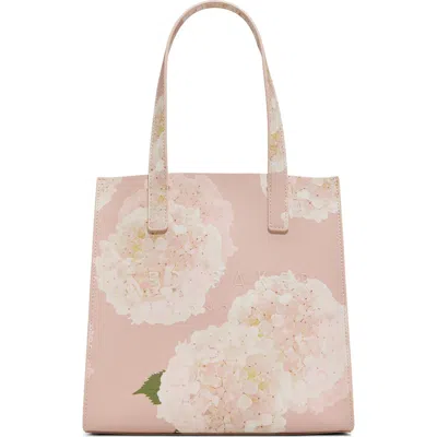 Ted Baker Seacon Small Floral Icon Tote In Ivory Primary