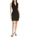 Ted Baker Womens Black Tillio Wrap-front Stretch-woven Mini Dress In Black