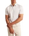 Ted Baker Sefsho Printed Short Sleeve Shirt In White
