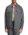 Ted Baker Selwynj Lightweight Wool Blend Shirt Jacket In Gray