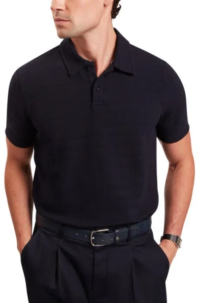 Ted Baker Serapa Textured Polo Shirt In Blue