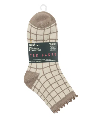 Ted Baker Set Of 3 Anklet Sock