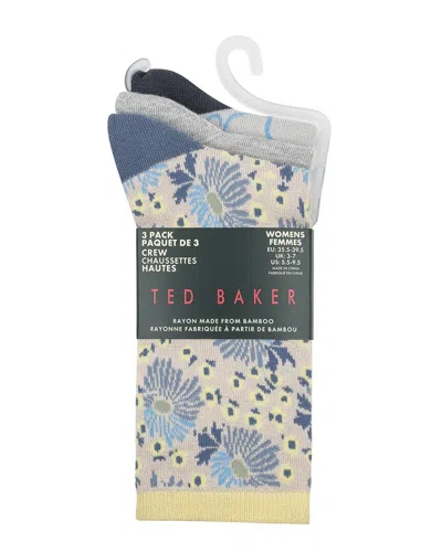 Ted Baker Set Of 3 Crew Sock