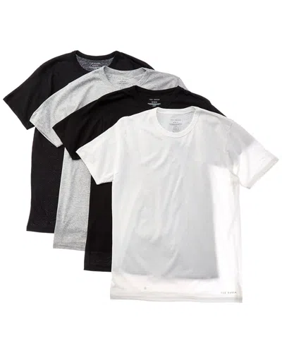 Ted Baker Set Of 4 Crewneck T-shirt In Black