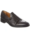 TED BAKER TED BAKER SEYIE DOUBLE MONK CROC-EMBOSSED LEATHER LOAFER