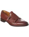 TED BAKER SEYIE DOUBLE MONK CROC-EMBOSSED LEATHER LOAFER