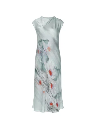 Ted Baker Shayyla Floral-print Midi Dress In Blue