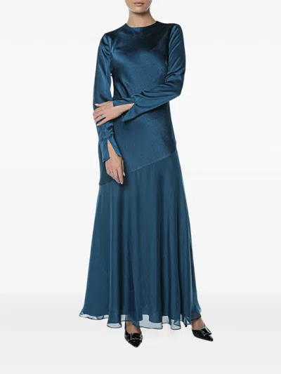 Ted Baker Shkye Diagonal-seam Maxi Dress In Blue