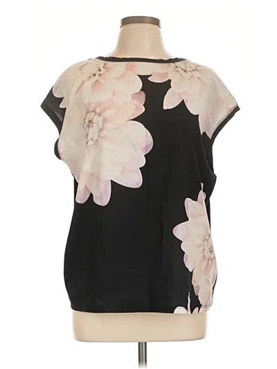 Pre-owned Ted Baker Short Sleeve Blouse In Black