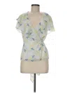Ted Baker Short Sleeve Blouse In Blue