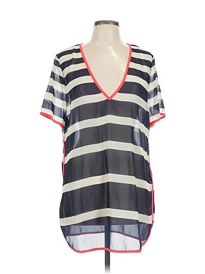 Pre-owned Ted Baker Short Sleeve Blouse In Gray