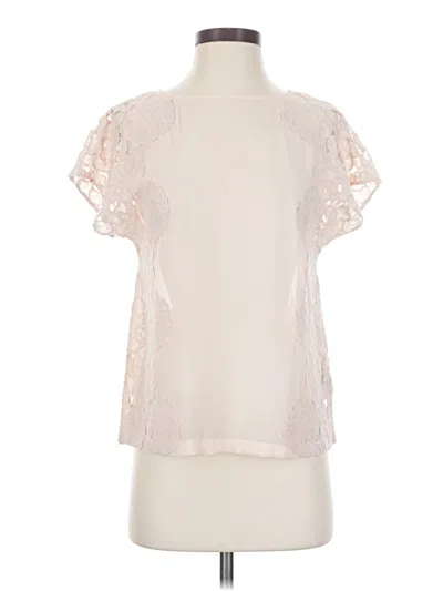 Pre-owned Ted Baker Short Sleeve Blouse In Ivory