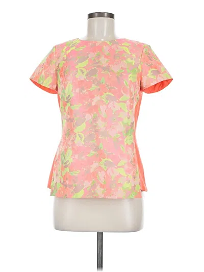 Pre-owned Ted Baker Short Sleeve Blouse In Orange