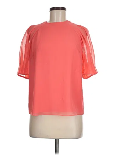 Pre-owned Ted Baker Short Sleeve Blouse In Orange