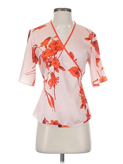Pre-owned Ted Baker Short Sleeve Blouse In Pink