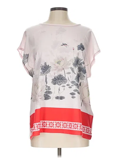 Pre-owned Ted Baker Short Sleeve Blouse In Pink