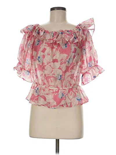Pre-owned Ted Baker Short Sleeve Blouse In Pink