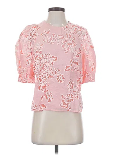 Pre-owned Ted Baker Short Sleeve Blouse In Pink