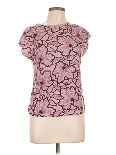 Pre-owned Ted Baker Short Sleeve Blouse In Purple