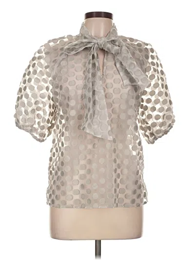 Pre-owned Ted Baker Short Sleeve Blouse In Silver