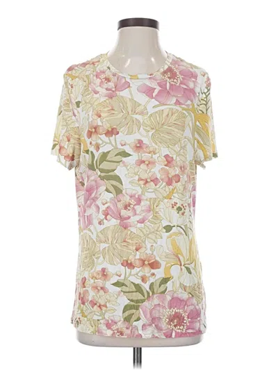 Pre-owned Ted Baker Short Sleeve Blouse In White