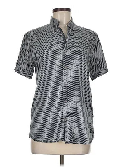 Pre-owned Ted Baker Short Sleeve Button Down Shirt In Gray