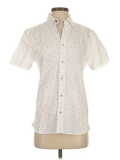 Pre-owned Ted Baker Short Sleeve Button Down Shirt In White