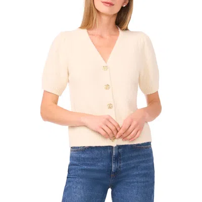 Ted Baker Short Sleeve Button Front Cardigan In Neutral
