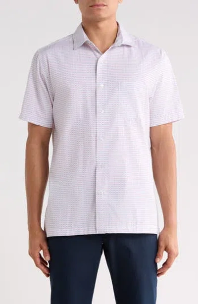Ted Baker Short Sleeve Button-up Shirt In Purple