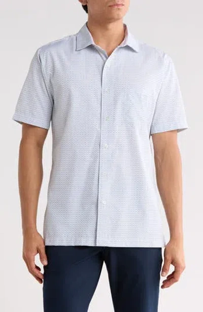 Ted Baker Short Sleeve Button-up Shirt In White