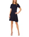 Ted Baker Short Sleeve Crewneck Keyhole Back Top With Pointelle And Rib