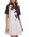 Ted Baker Short Sleeve Drop Waist Shirt Dress In Multi