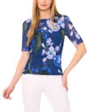 Ted Baker Floral Mesh Top In Multi