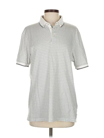 Pre-owned Ted Baker Short Sleeve Polo Shirt In Silver