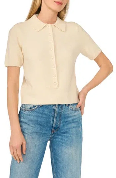 Ted Baker Short Sleeve Polo Sweater In Neutral