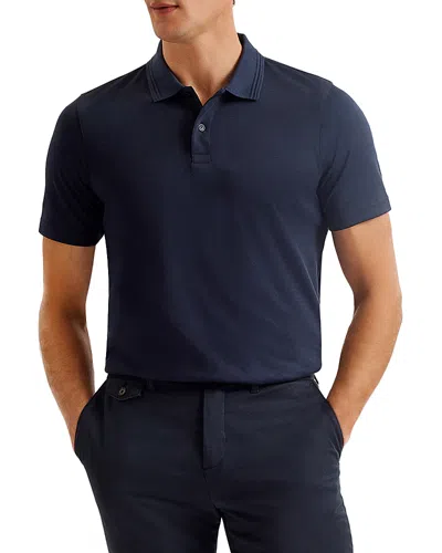 Ted Baker Short Sleeve Regular Fit Polo In Blue