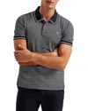 Ted Baker Short Sleeve Slim Fit Polo In Gray