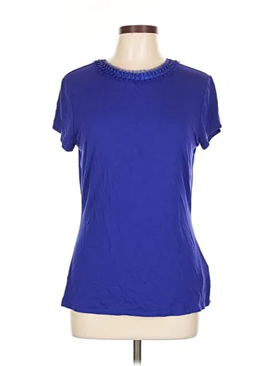 Pre-owned Ted Baker Short Sleeve Top Blue Crew Neck Tops