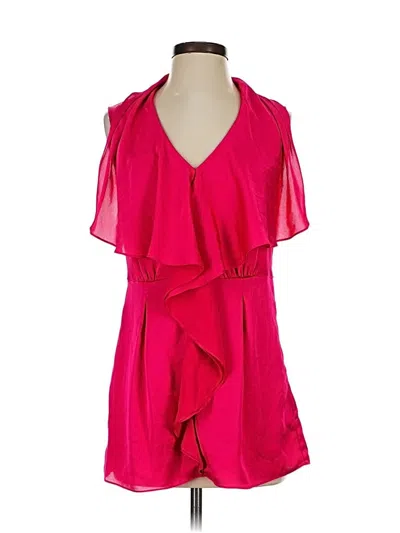 Pre-owned Ted Baker Short Sleeve Top Pink Cold Shoulder Neckline Tops