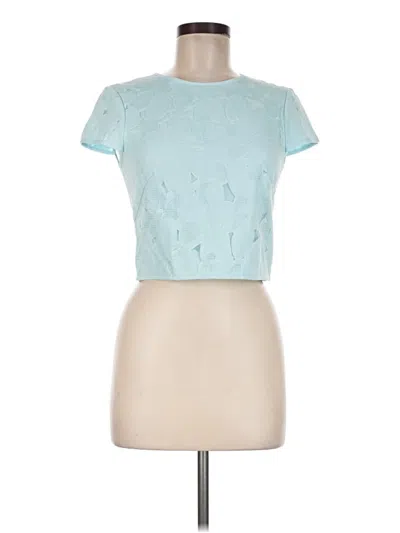 Pre-owned Ted Baker Short Sleeve Top Teal Keyhole Neckline Tops